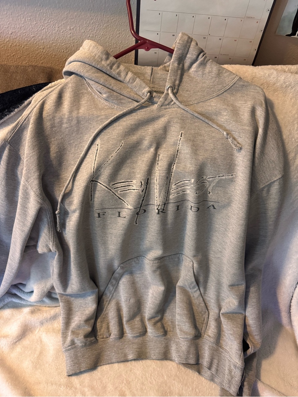 Gray Khaki Sweatshirt Hoodie - Florida Graphic